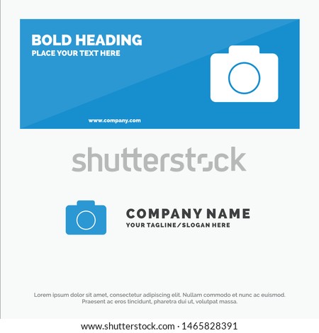 Instagram, Camera, Image SOlid Icon Website Banner and Business Logo Template. Vector Icon Template background