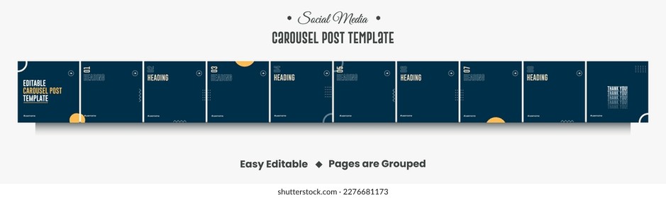 Instagram Carousel Post Template with ten pages