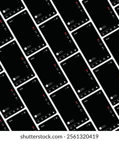 Instagram carousel Reels mockup: Mobile app interface with editable Reels, blank picture templates, and scrollable frame pages for social media photography.