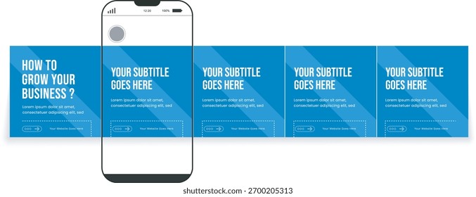 Instagram carousel template design, social media carousel post template, Microblog carousel template for social media post, Clean modern design