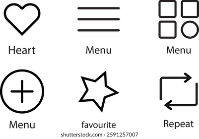 Instagram collection set icons, user interface icon set collection. search, reel, shop, profile, share, save