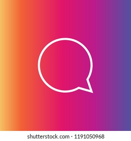 Instagram comment vector icon