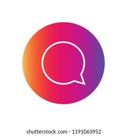Instagram comment vector icon. Instagram element symbol.