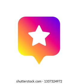 Instagram Counter Notification Icon, color gradient. Instagram like icon. Element for social network, web, ui, mobile, app. Vector illustration. EPS 10
