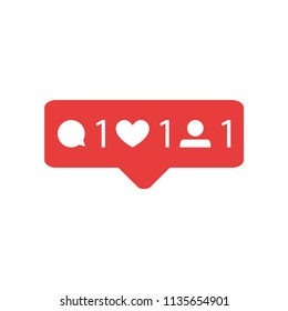 instagram Counter notification icon vector icon. Simple element illustration. instagram Counter notification symbol design. Can be used for web and mobile.