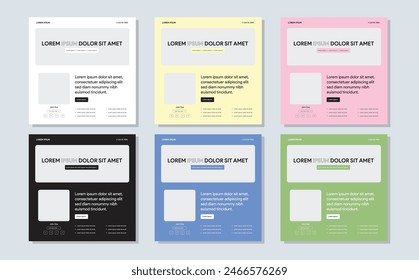 instagram creative portfolio business post template social media agency poster web design store shop shipping product shopping flat minimal design vector illustration templates mobilya mağaza nakliyat