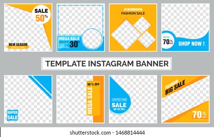 Instagram Fashion Design - Editable Template Vector 001