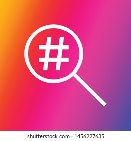 Instagram Hashtag Finder Icon Vector Symbol