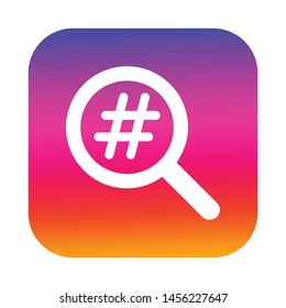 instagram hashtag finder icon vector symbol