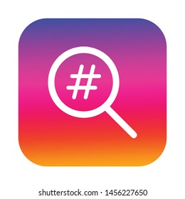 instagram hashtag finder icon vector symbol