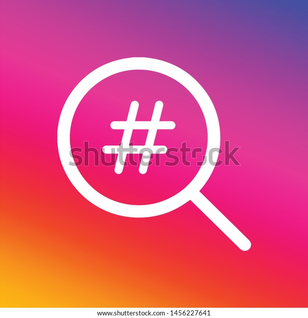 Instagram Hashtag Finder Icon Vector Symbol Stock Vector Royalty Free