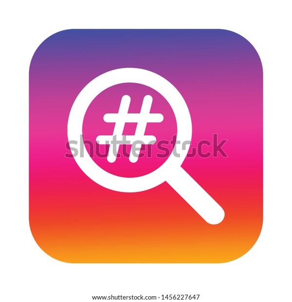 Instagram Hashtag Finder Icon Vector Symbol Stock Vector Royalty Free