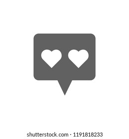 Instagram heart icon vector. Social media symbol. Linear style sign for mobile concept and web design. Instagram feedback symbol illustration. Pixel vector graphics - Vector.
