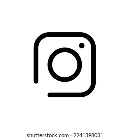 Instagram icon - Camera shield security logo company template element - Part of a set of three social media icons