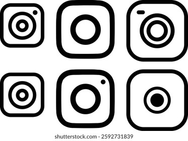 Instagram icon and Instagram logo design vector icon design