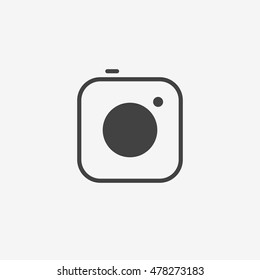 Instagram icon new logo. Hipster photo camera line icon isolated. Vector illustration. Media icon.