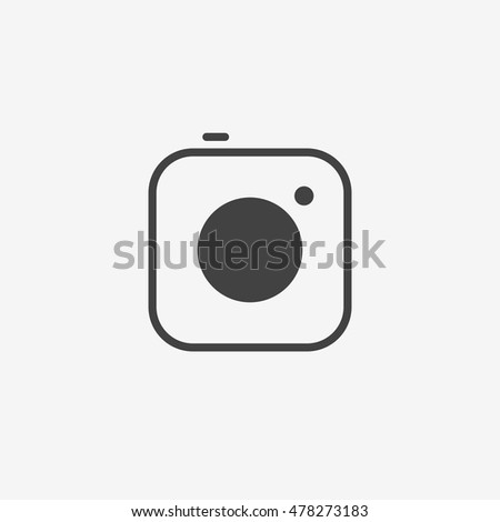 Instagram icon new logo. Hipster photo camera line icon isolated. Vector illustration. Media icon.