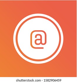 Instagram Icon, Stories Button, Popular Social Media Icon, Symbols, Mention Icon