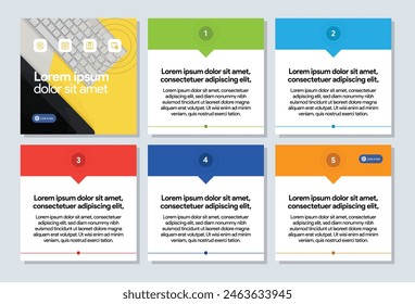 instagram inspirational quotes carousel slider banner social media post template colorful background vector design poster