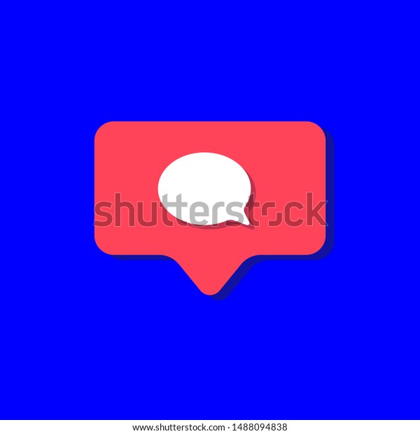 Instagram Like Chat Dialog Icon Follow Stock Vector Royalty Free