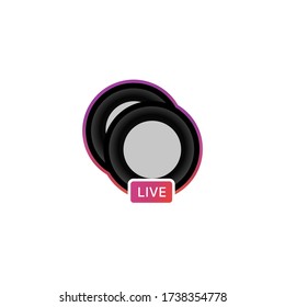 Instagram LIVE. Icon Avatar. LIVE Video Streaming Icon. People Going Live