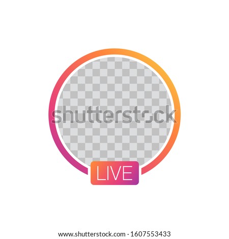 instagram live streaming LIVE video streaming colorful instagram circular gradient for Social media icon insta, user avatar, stories . Vector illustration. EPS 10