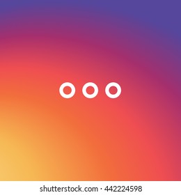 Instagram Menu Icon Vector, Gradient Background, Three dots, dotted wallpaper