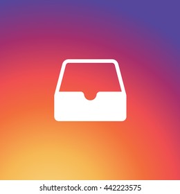 Instagram Message Box Vector Icon, New Gradient Background, UI Design Signs, Notification Shape, Flat, Image, EPS, Sape. Social Media User Interface