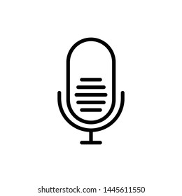 Instagram Microphone Icon Isolated On White Background. Voice Symbol Modern Simple Vector Icon For Web Site Or Mobile App