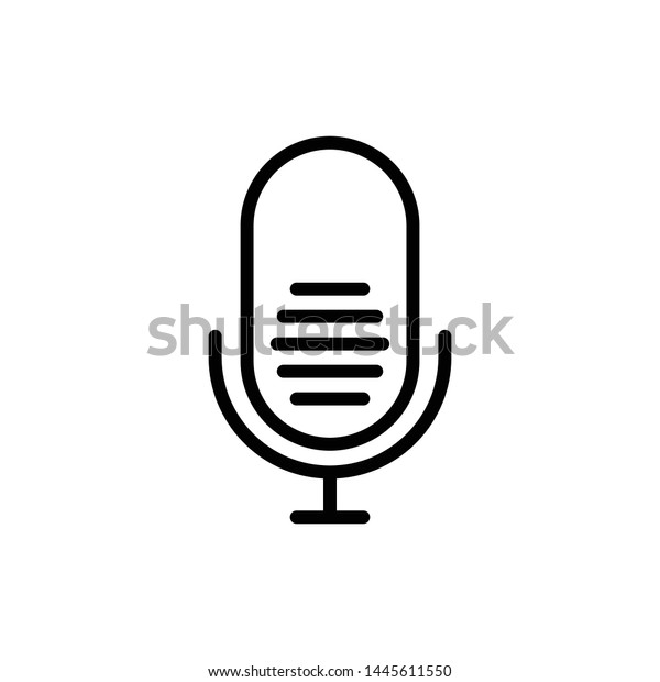 Instagram Microphone Icon Isolated On White Stock Vector Royalty
