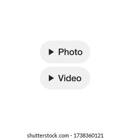 Instagram Open Photo And Open Video Buttons For Direct Message. Social Media Dm Icons