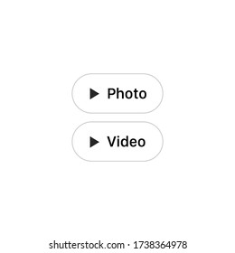 Instagram Open Photo And Open Video Buttons For Direct Message. Social Media Dm Icons. Reply The Photo Or Video