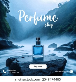 Modelo de postagem de mídia social da loja de perfumes