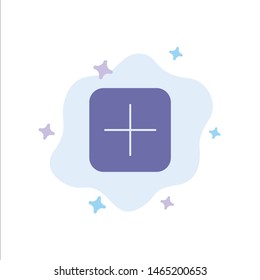 Instagram, Plus, Sets, Upload Blue Icon on Abstract Cloud Background. Vector Icon Template background