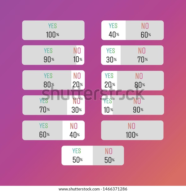 Instagram投票 投票 ソーシャルメディアボタン ステッカー はい 投票なし ベクターイラスト のベクター画像素材 ロイヤリティフリー