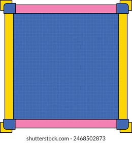 Instagram post background with memphis design elements.