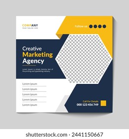 Instagram post creative marketing agency template