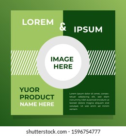 Instagram post fresh green background design
