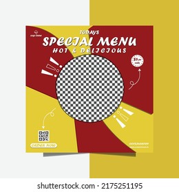 Instagram Post Template Or Fast Food Flyer Design 