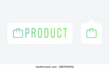 Instagram Product Shopping Sticker. Social Media Vector Illustration