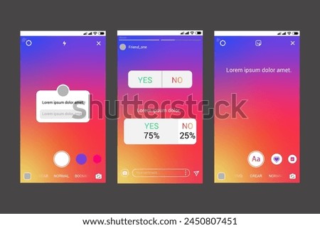 Instagram profile stories template design vector design in eps 10