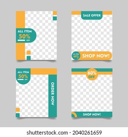 Instagram promotion banner. Colorful banner design. Promotional banner. Social media banner design royalty free eps 10