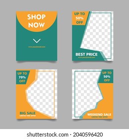 Instagram promotion banner. Colorful banner design. Promotional banner. Social media banner design royalty free eps 10