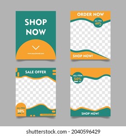 Instagram promotion banner. Colorful banner design. Promotional banner. Social media banner design royalty free eps 10