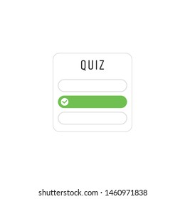 Instagram quiz. Social network frame guess option sticker, button, modern, simple, vector, icon for website design, mobile app, ui. Vector Illustration