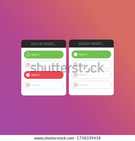 Instagram Quiz vote sticker and icon