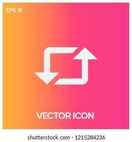 Instagram repost icon vector illustration.Flat Instagram repost sign icon isolated on gradient background.Premium quality.