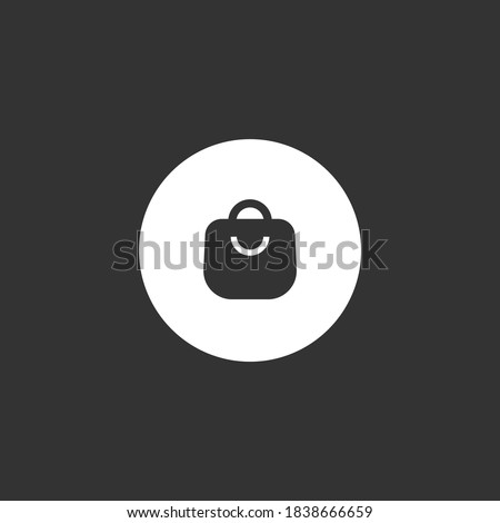 Instagram shopping bag icon isolated on black background. Purchase symbol modern, simple, vector, icon for website design, mobile app, ui. Vector Illustration