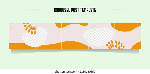 Instagram and social media carousel post template