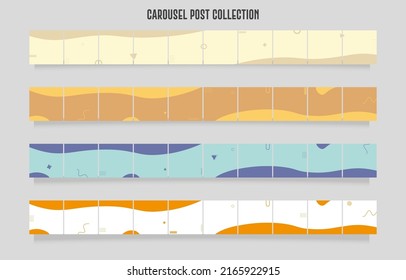 Colección de posts sobre carrusel en medios sociales